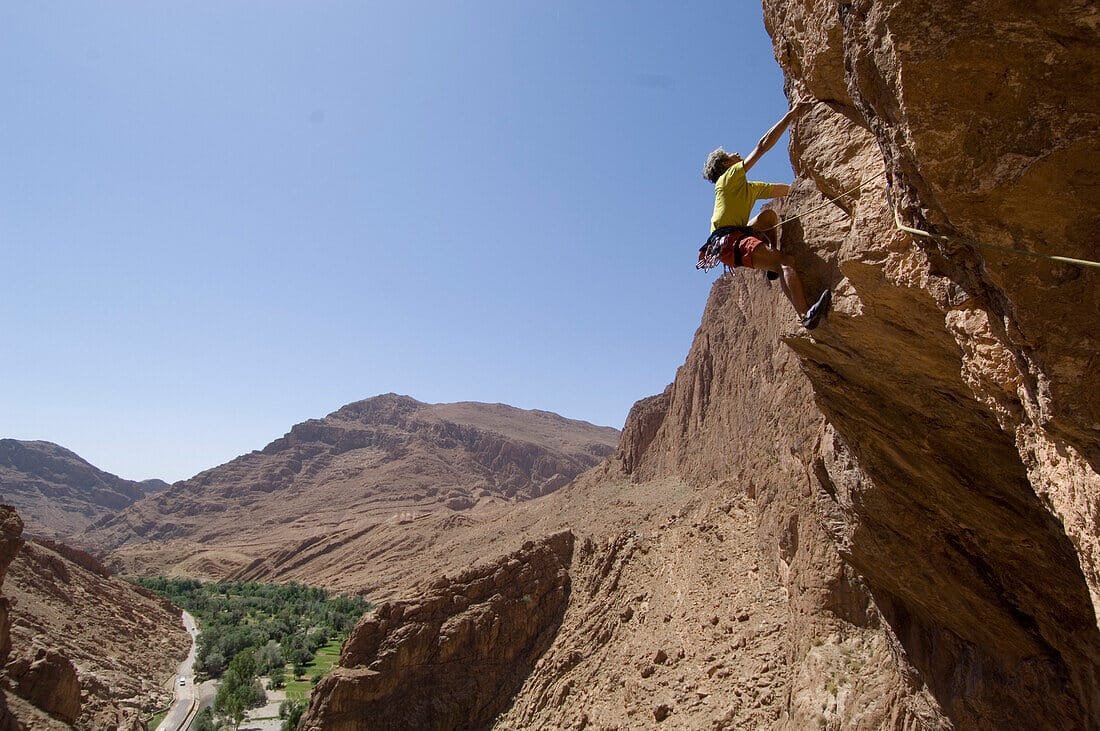 Rock climbing todra gorge image